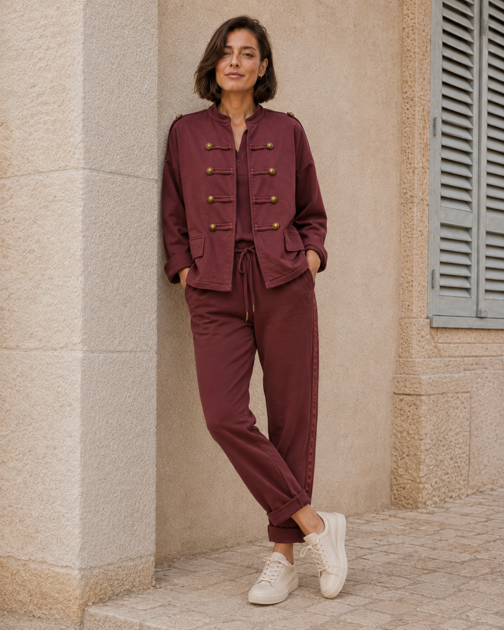 BLAZER ALGODÓN-VINO