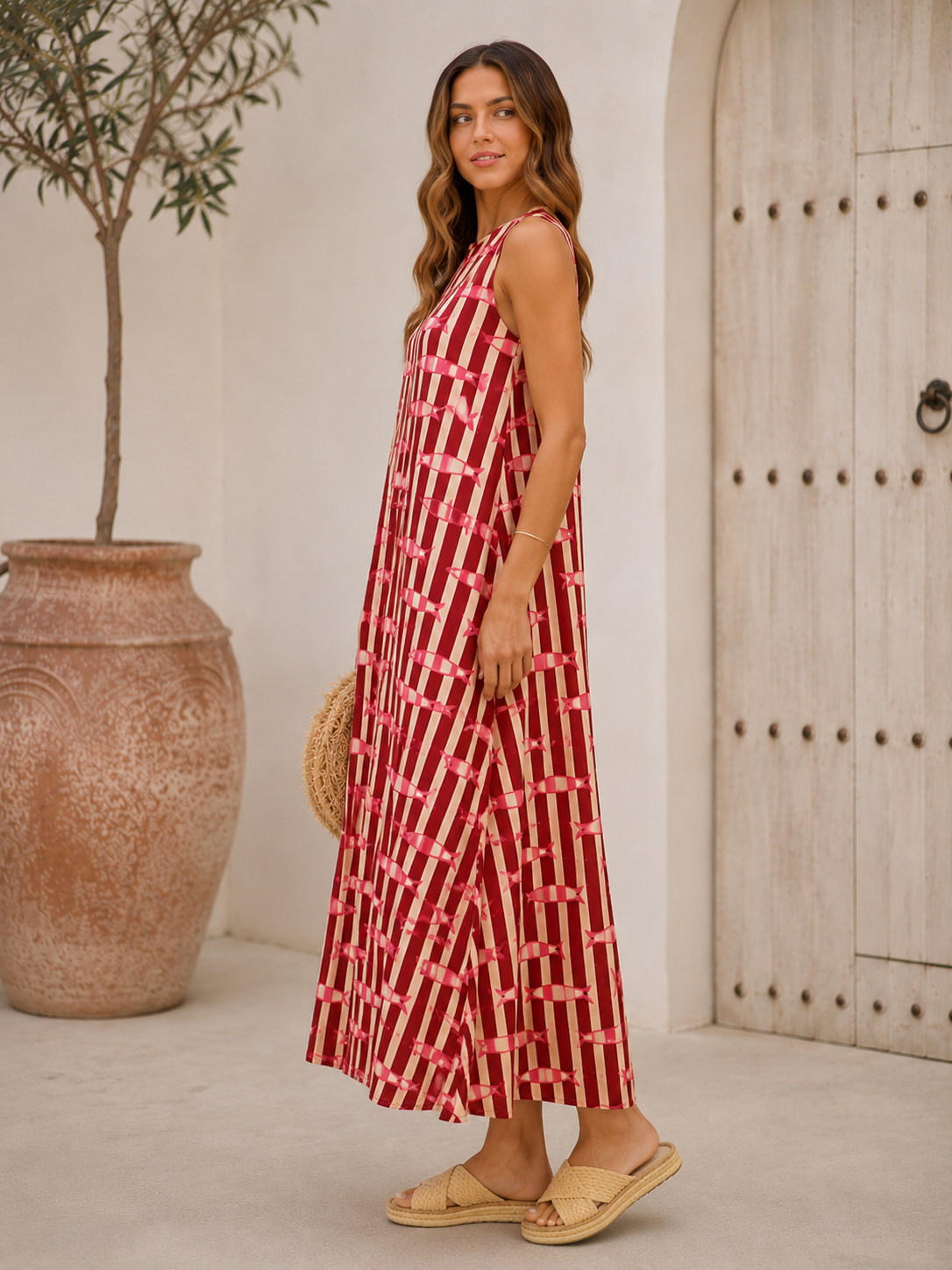 VESTIDO FISH- GRANATE