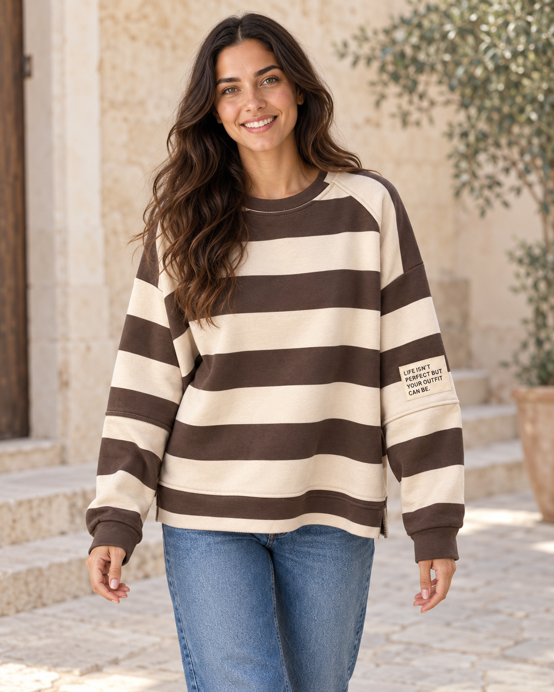SUDADERA AZARO-BEIGE