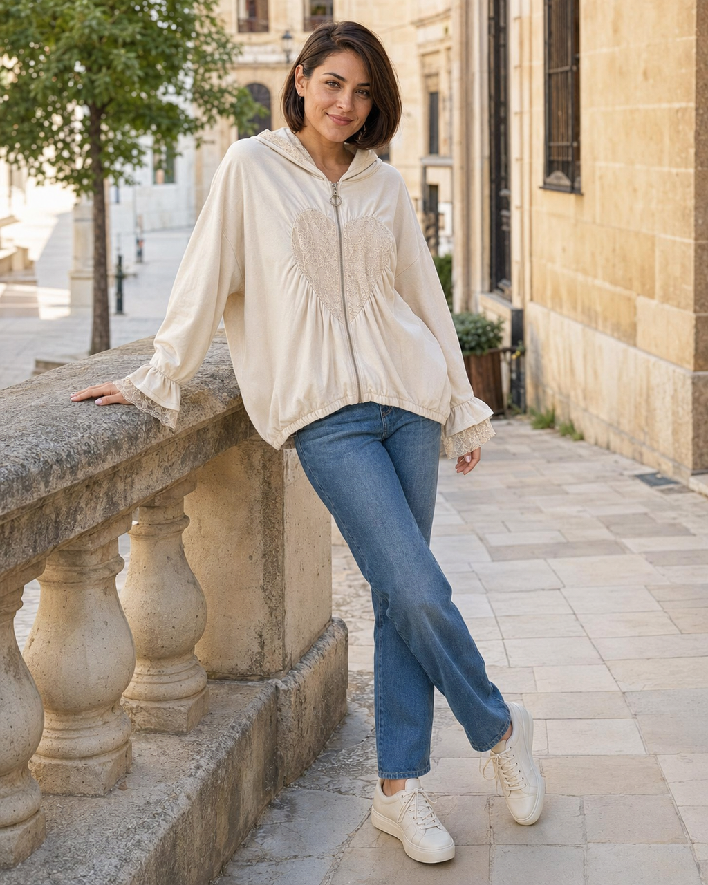 BOMBER LOVE-BEIGE