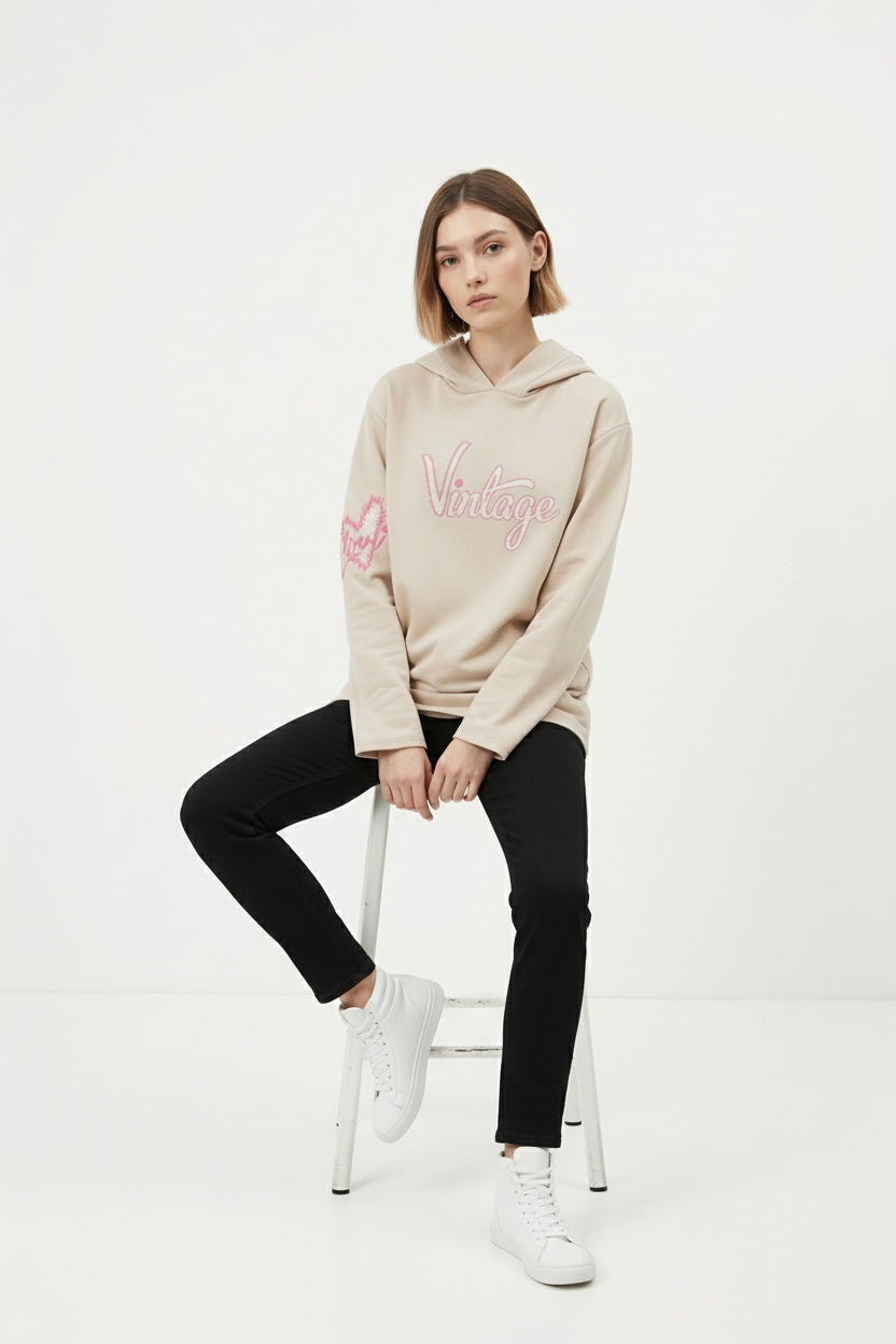SUDADERA VINTAGE-BEIGE
