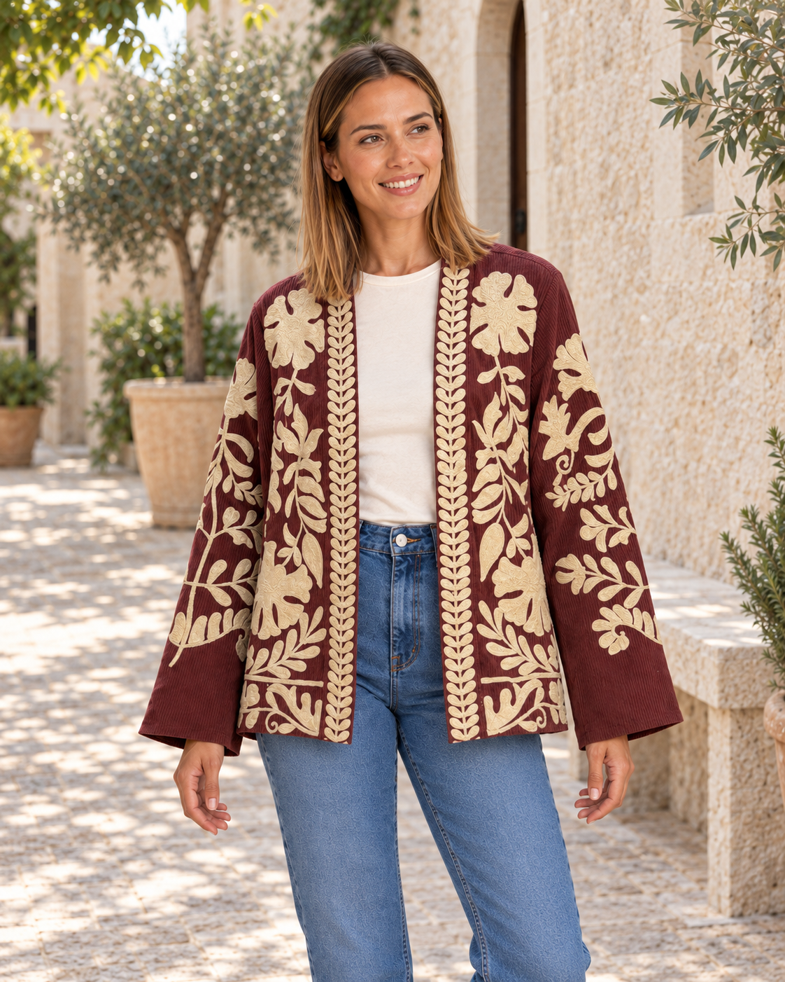 CHAQUETA PANA-GRANATE
