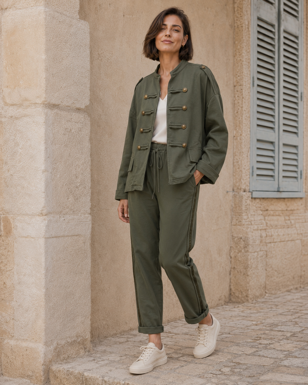 BLAZER ALGODÓN-KHAKI