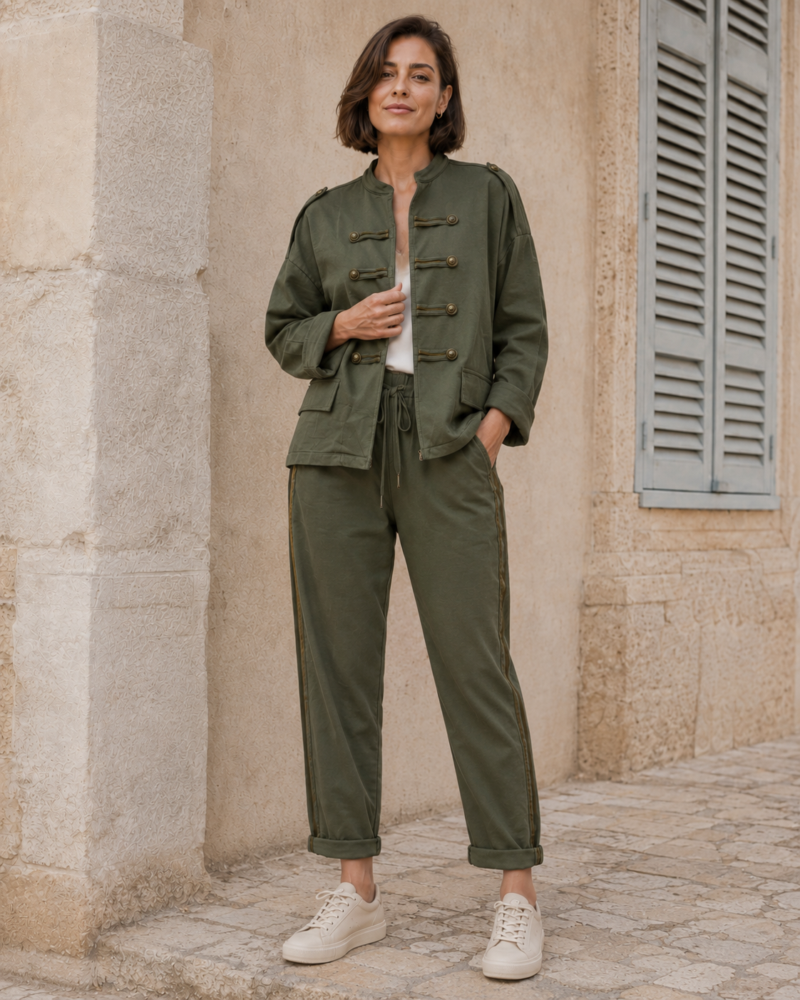 BLAZER ALGODÓN-KHAKI