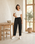 PANTALÓN BOTONES A- NEGRO