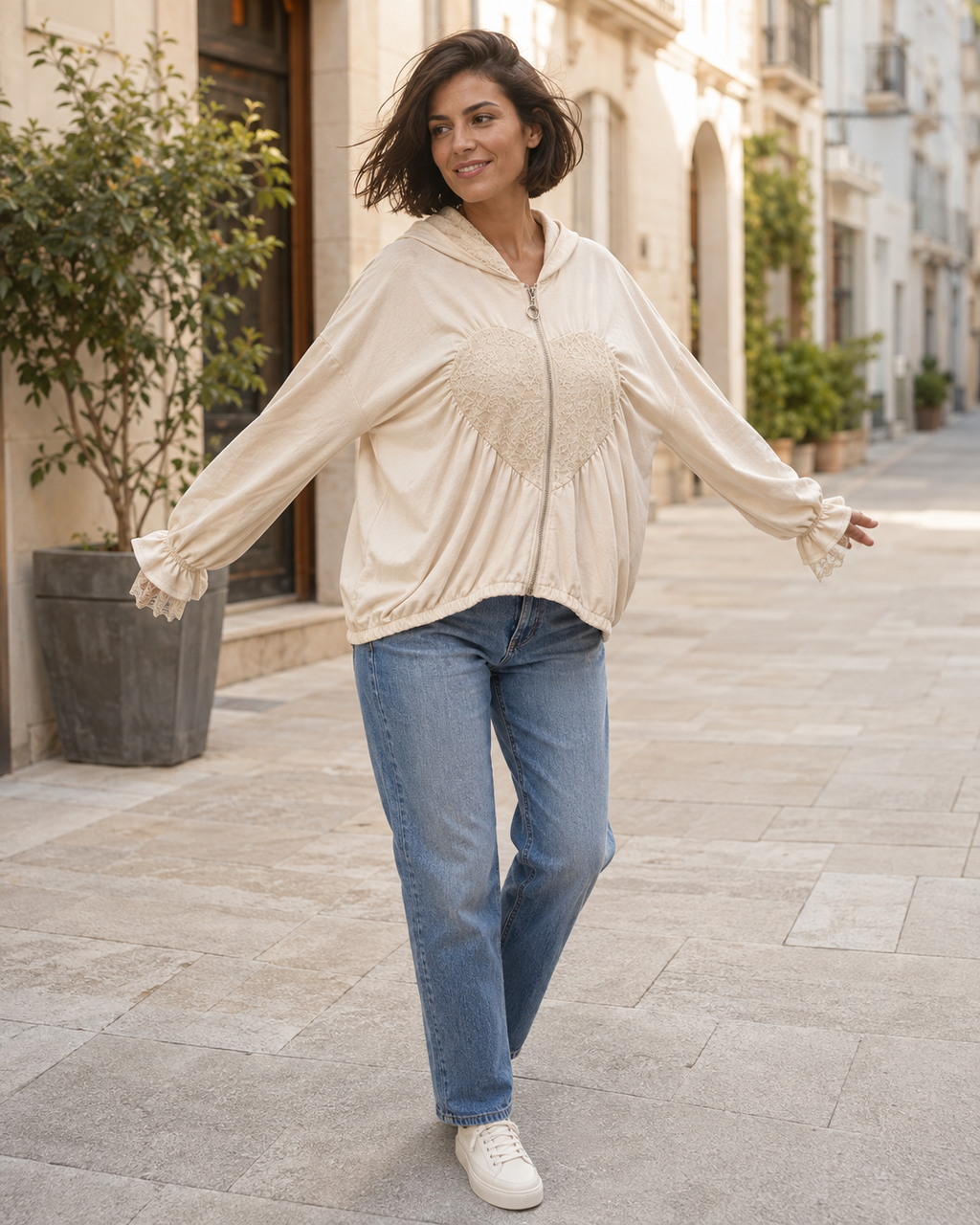 BOMBER LOVE-BEIGE