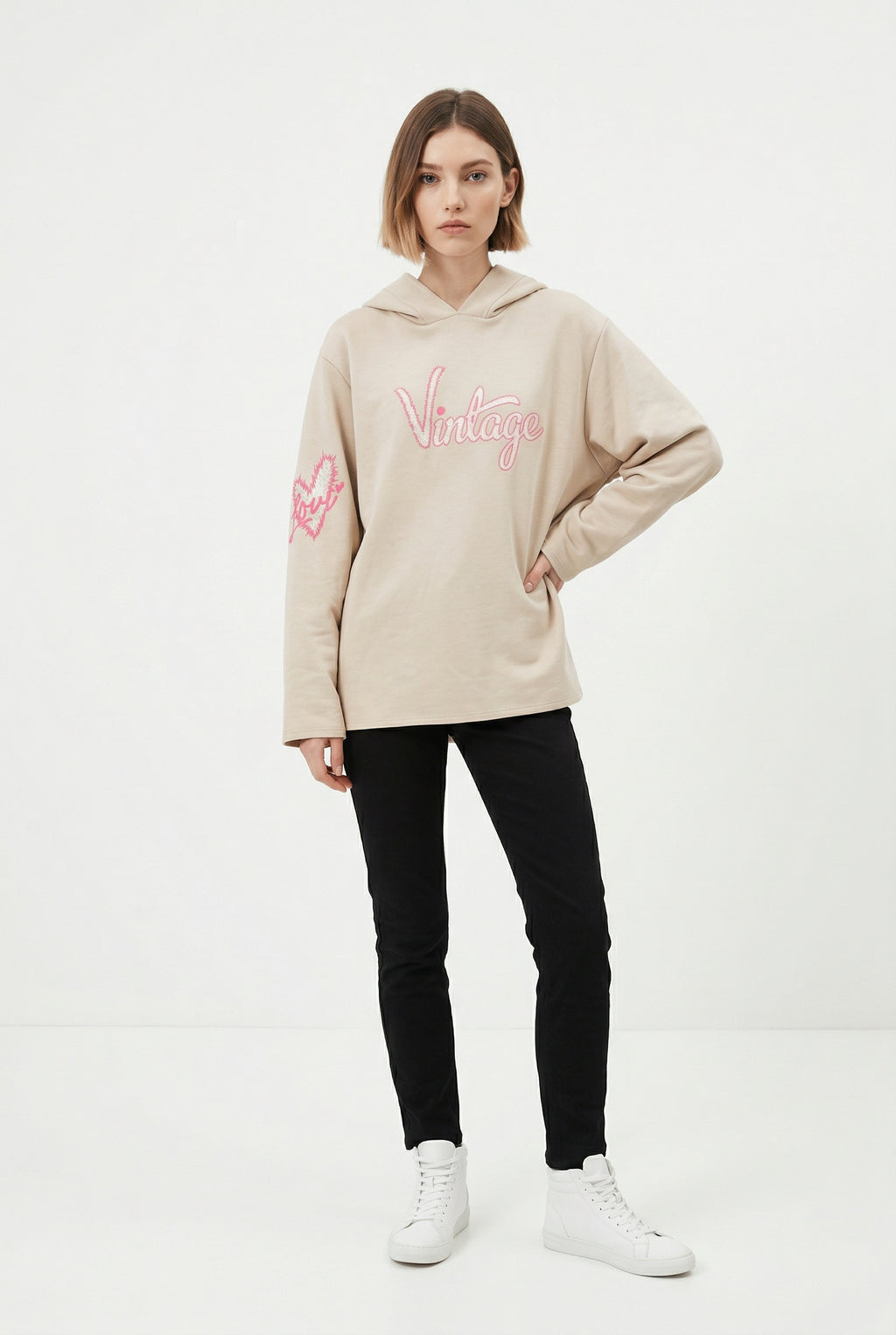SUDADERA VINTAGE-BEIGE