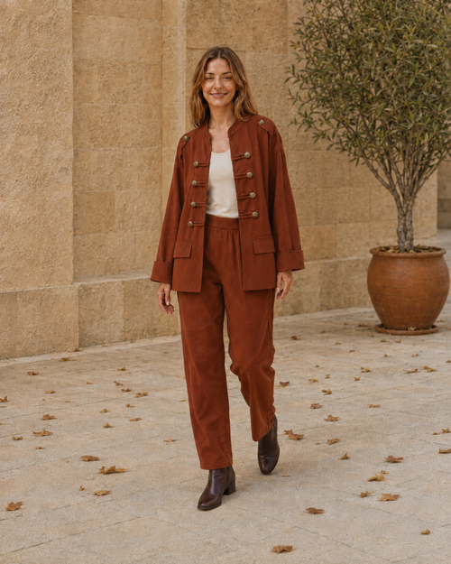 BLAZER ALGODÓN-TEJA