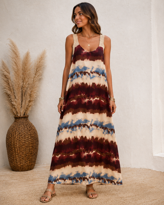 VESTIDO TIE DYE- GRANATE