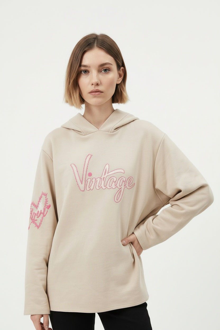 SUDADERA VINTAGE-BEIGE