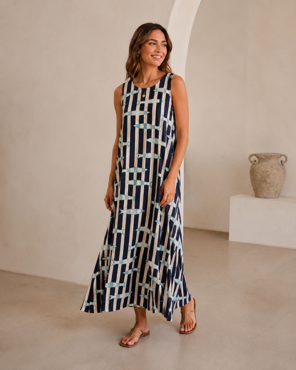 VESTIDO FISH- AZUL MARINO
