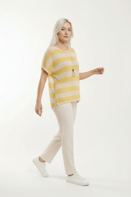 BLUSA + COLGANTE-AMARILLA
