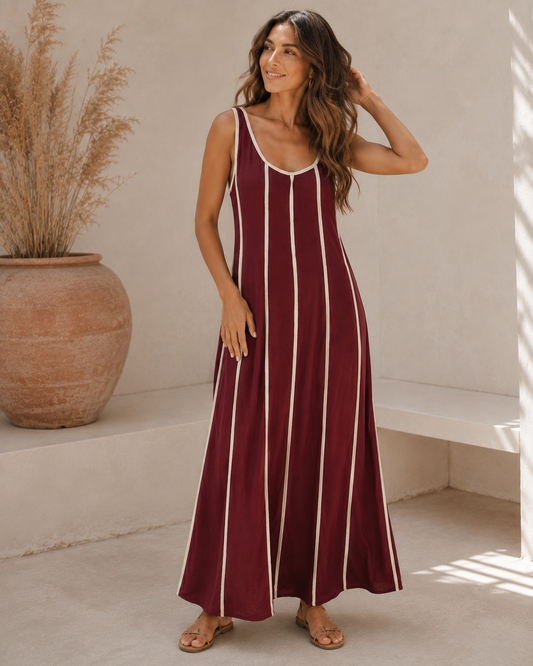 VESTIDO RAY-VINO