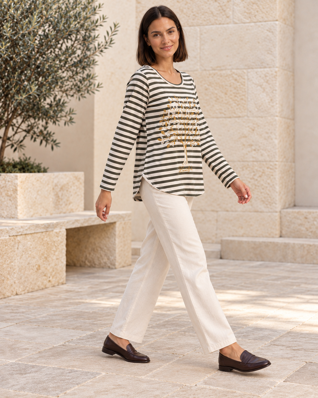 CAMISETA TREE-KHAKI