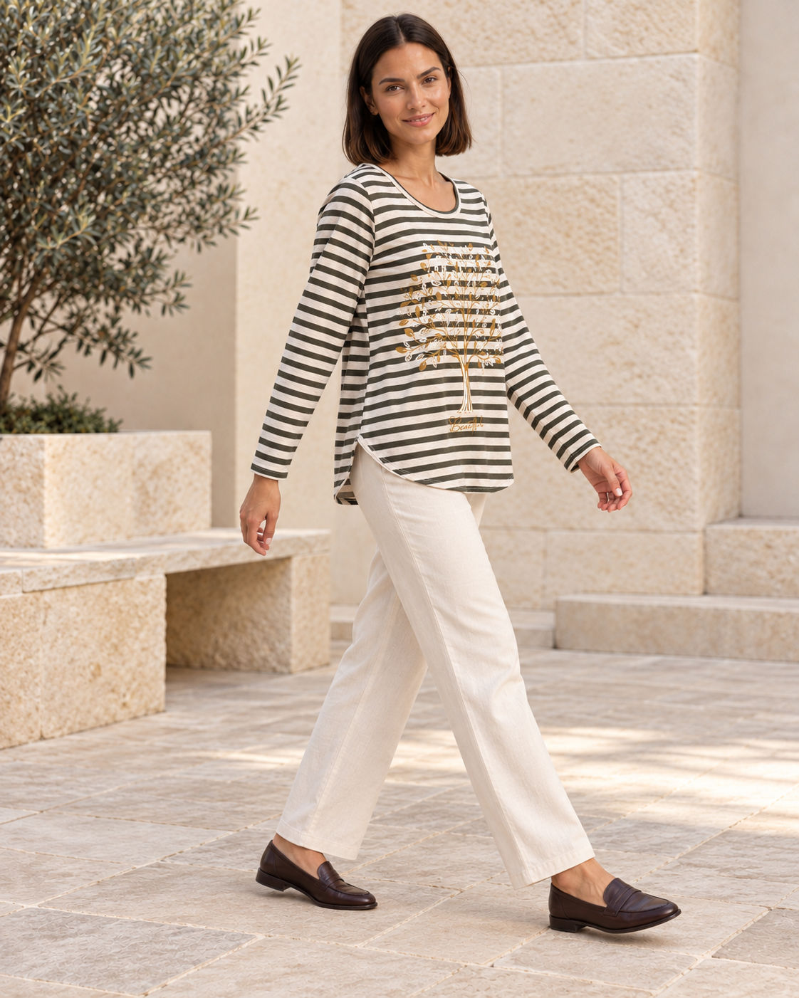 CAMISETA TREE-KHAKI