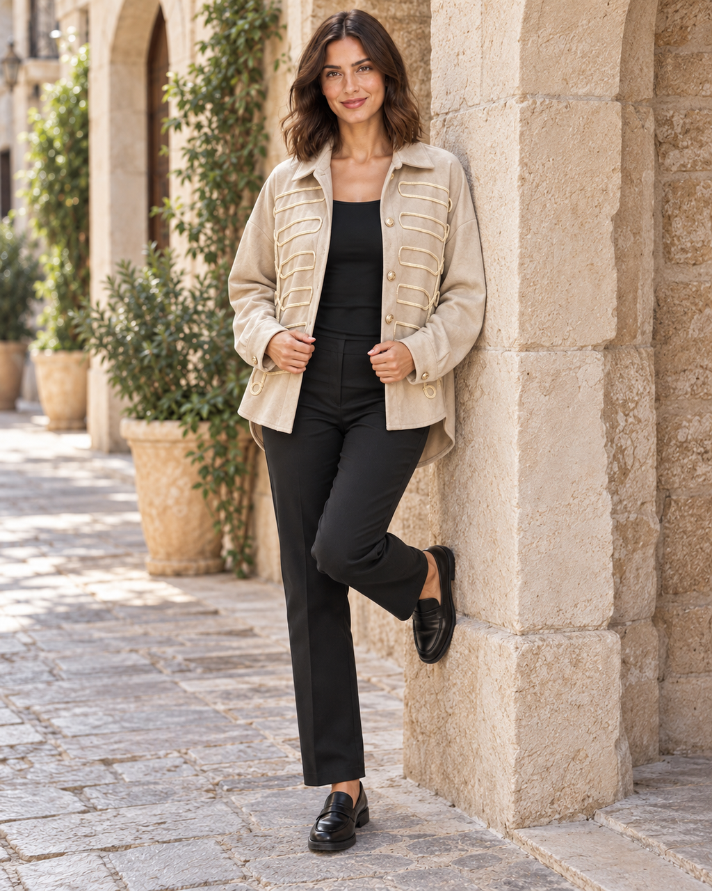 SOBRE CAMISA ANTELINA-BEIGE