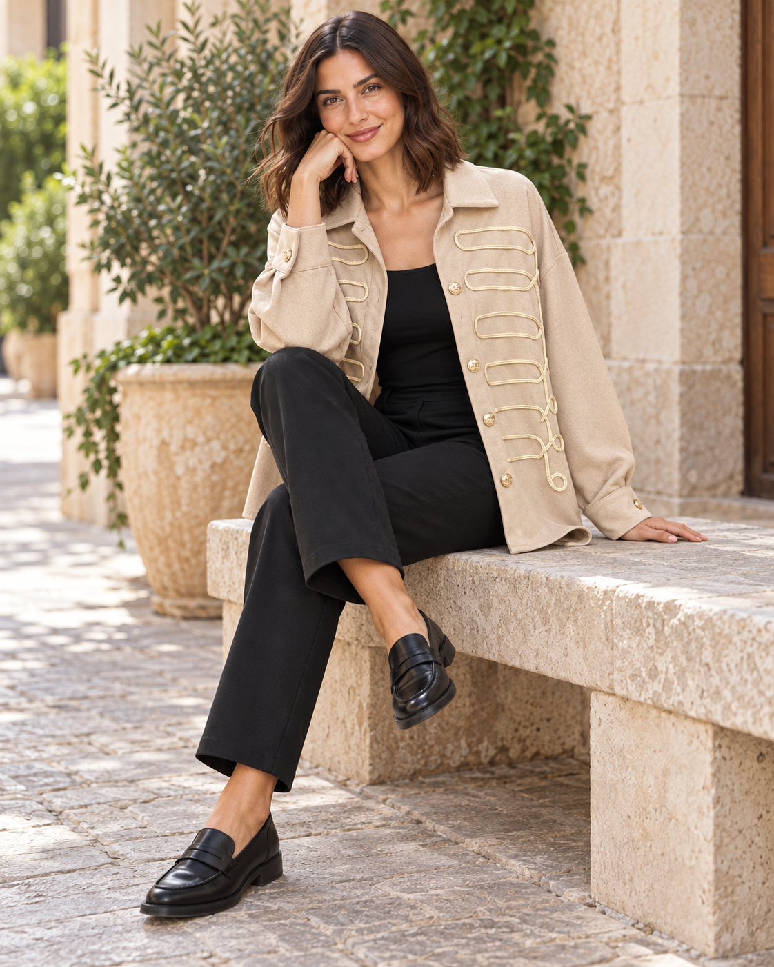 SOBRE CAMISA ANTELINA-BEIGE