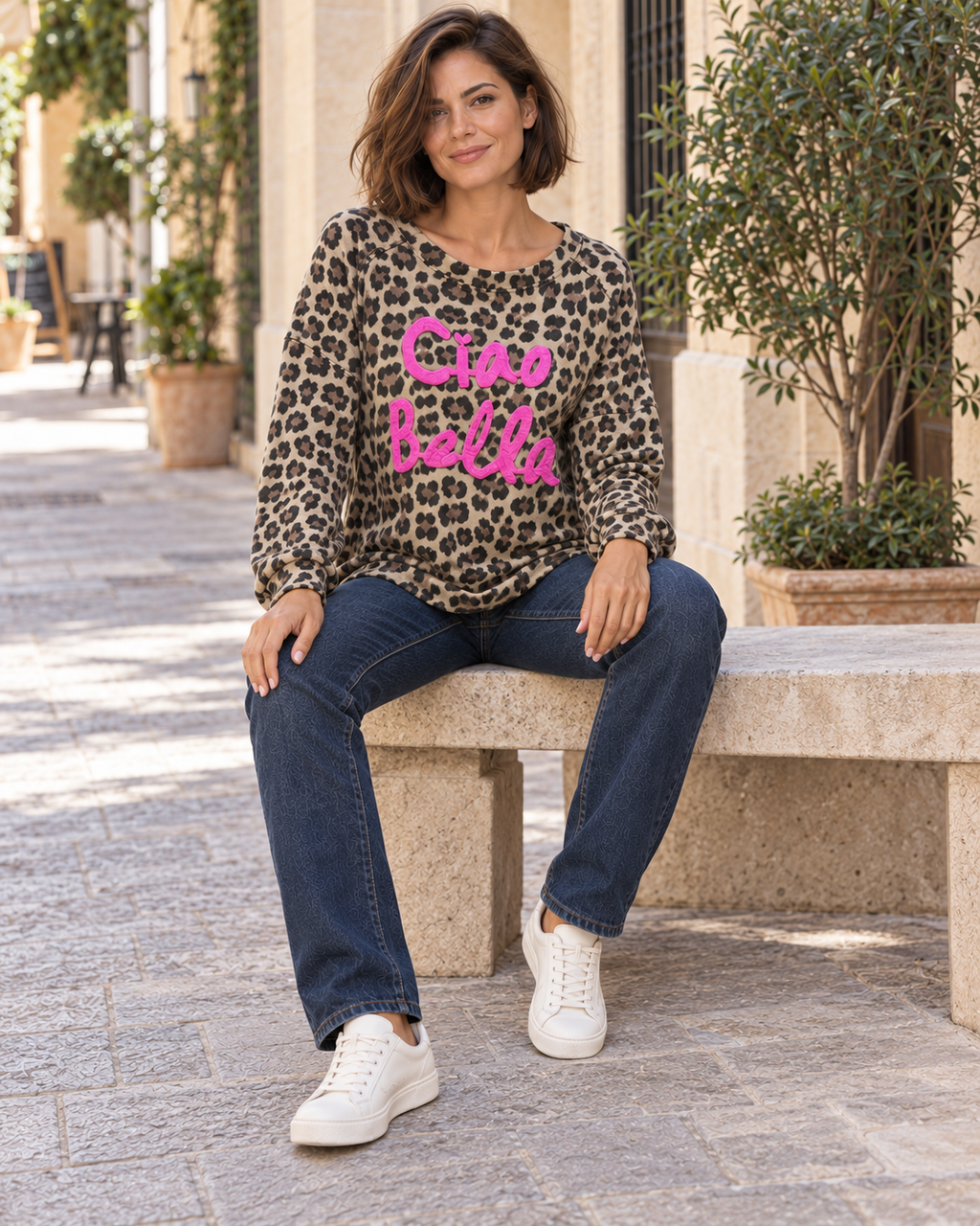 SUDADERA ANIMAL PRINT CIAO BELLA-CLARA