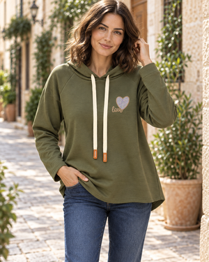 SUDADERA CORAZÓN VAQ-KHAKI
