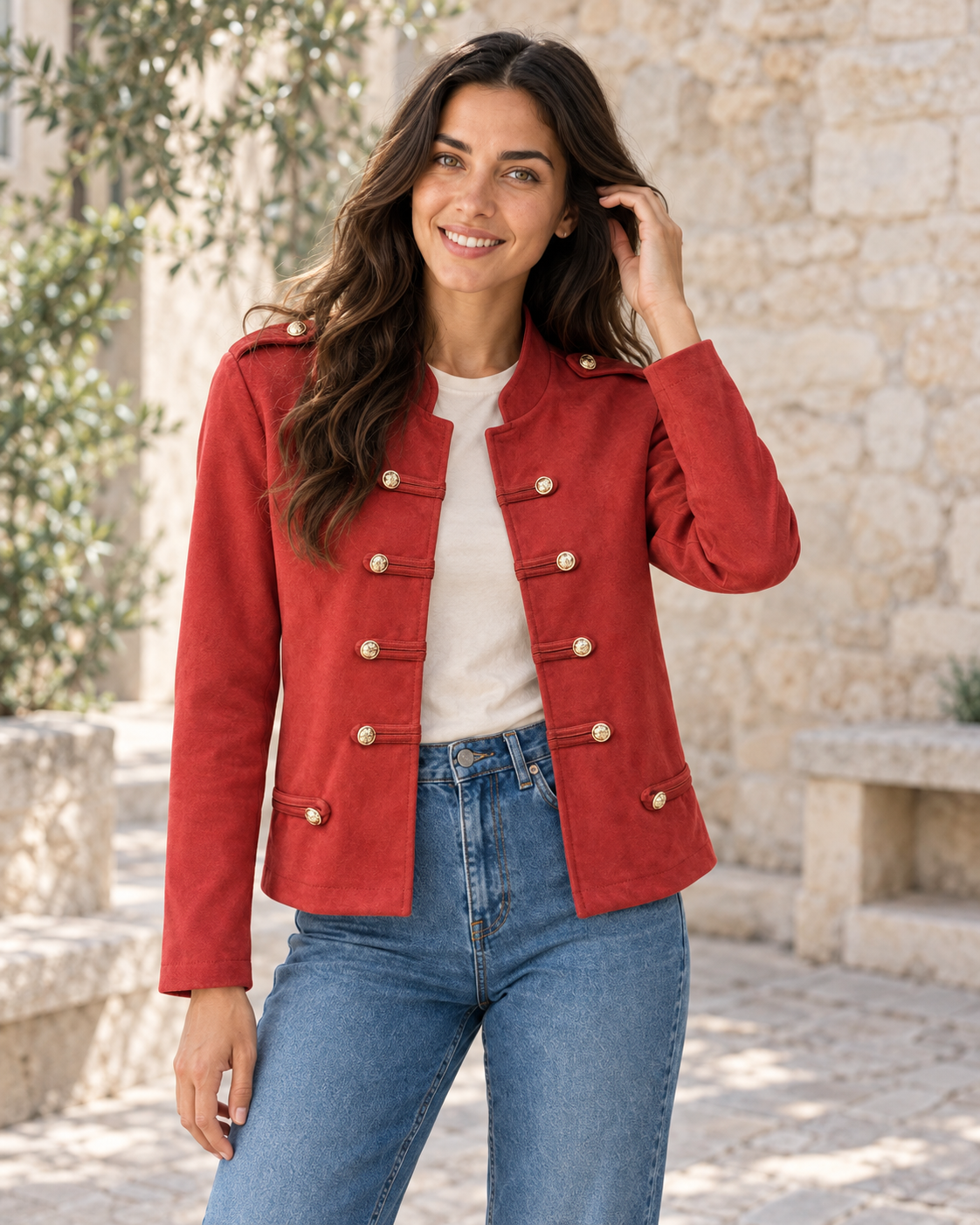 BLAZER ANTELINA-GRANATE