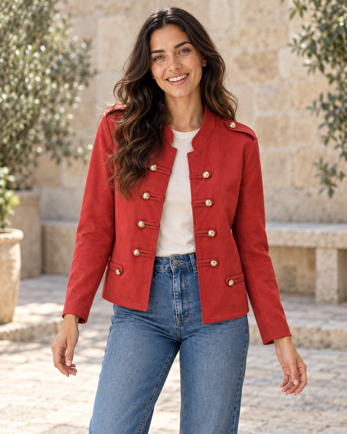 BLAZER ANTELINA-GRANATE