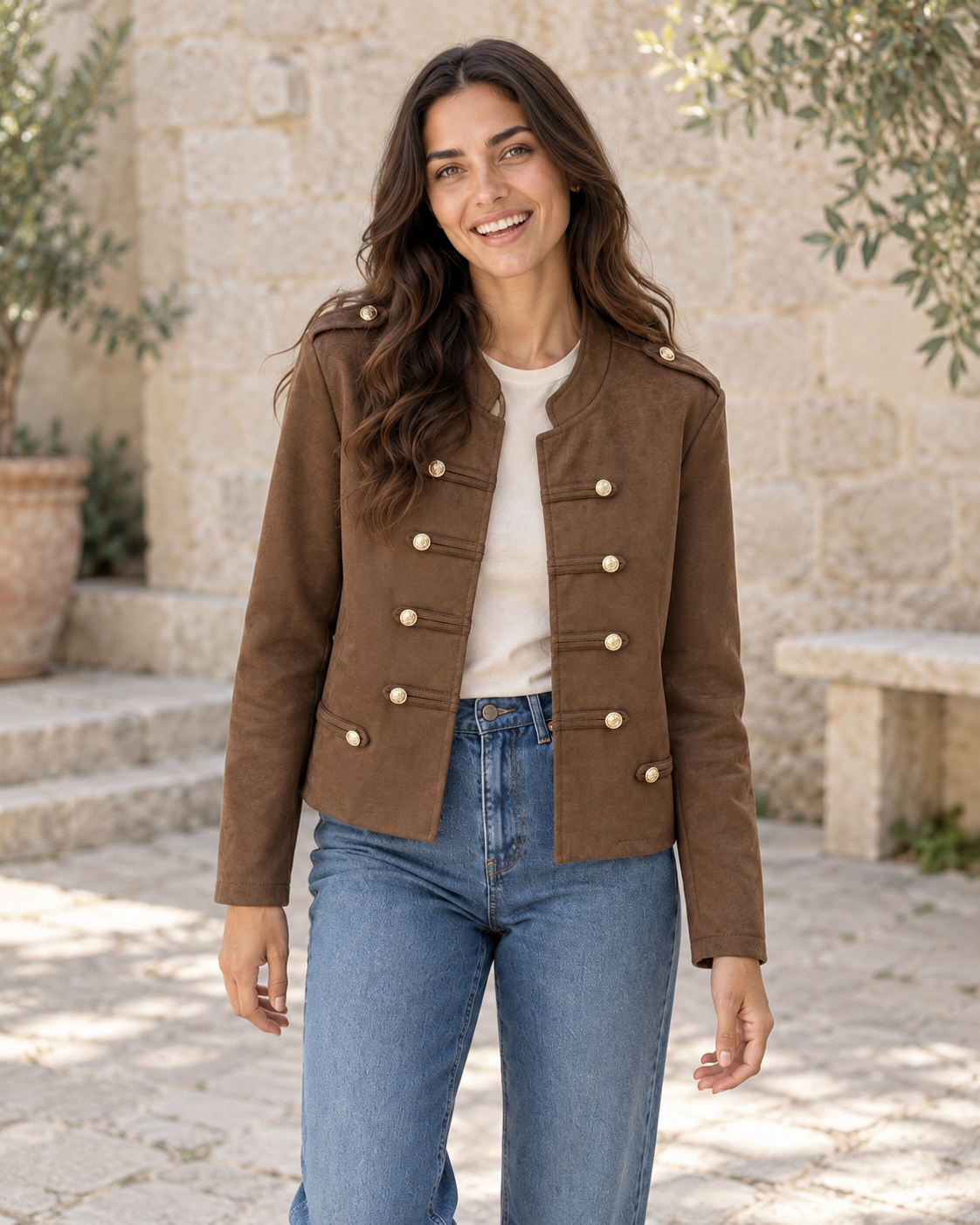 BLAZER ANTELINA-MARRÓN