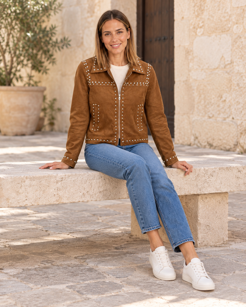 CAZADORA ANTELINA TACHUELAS
