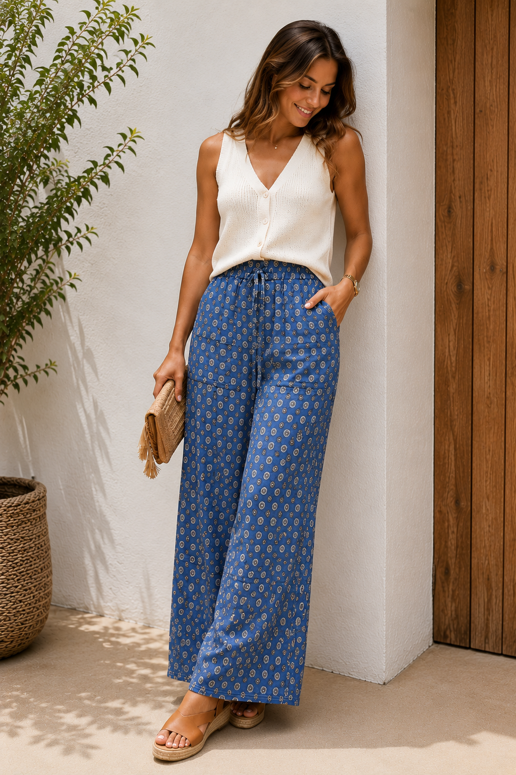 PANTALÓN CIRCULOS-AZUL