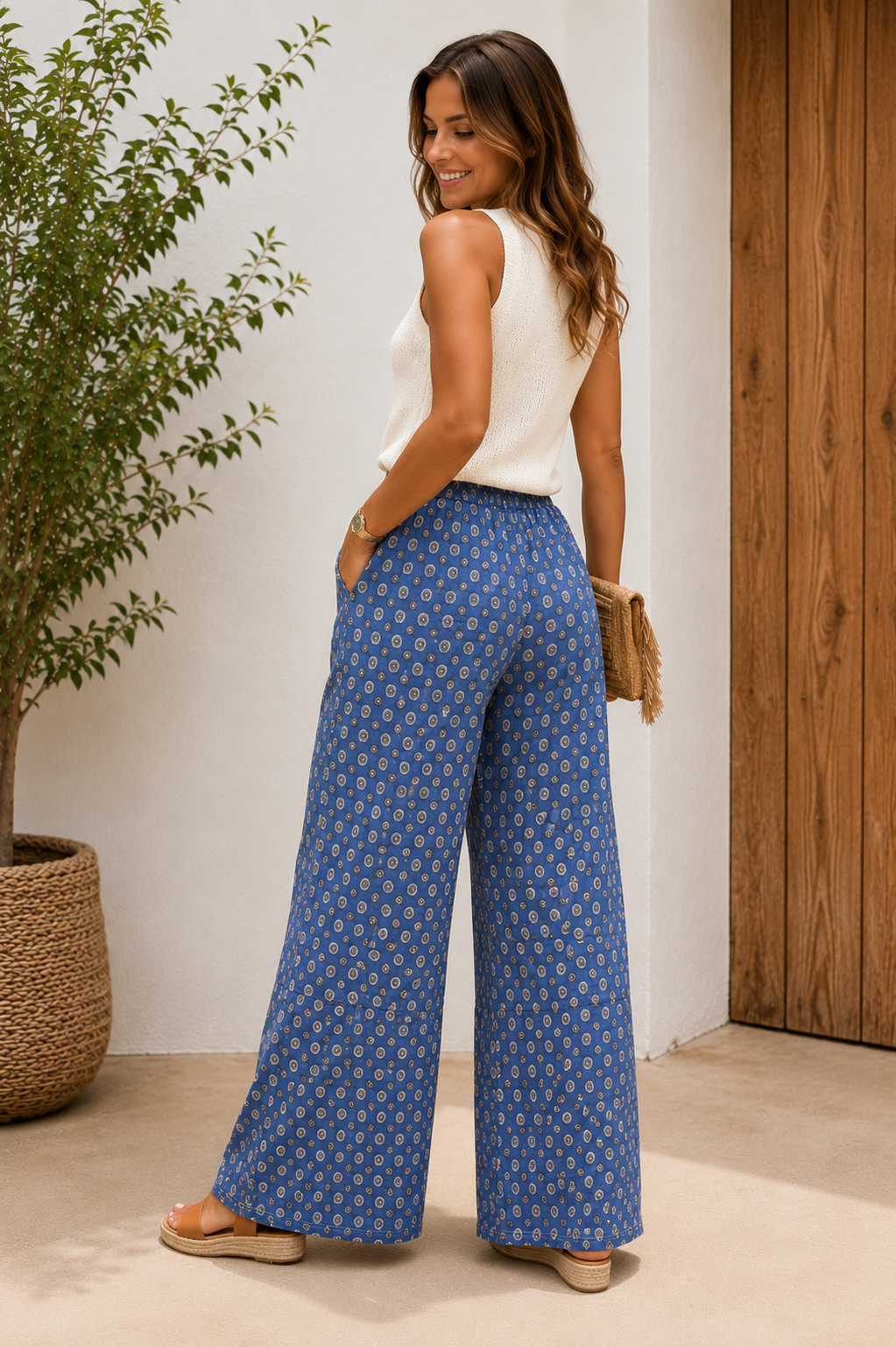 PANTALÓN CIRCULOS-AZUL