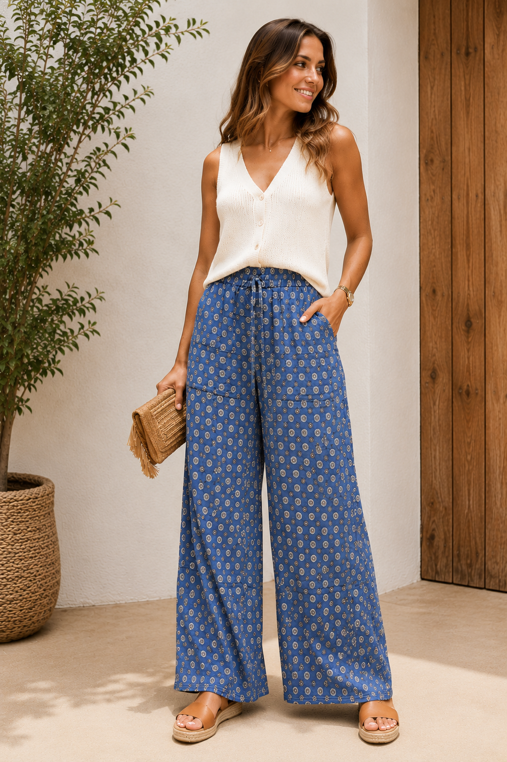 PANTALÓN CIRCULOS-AZUL