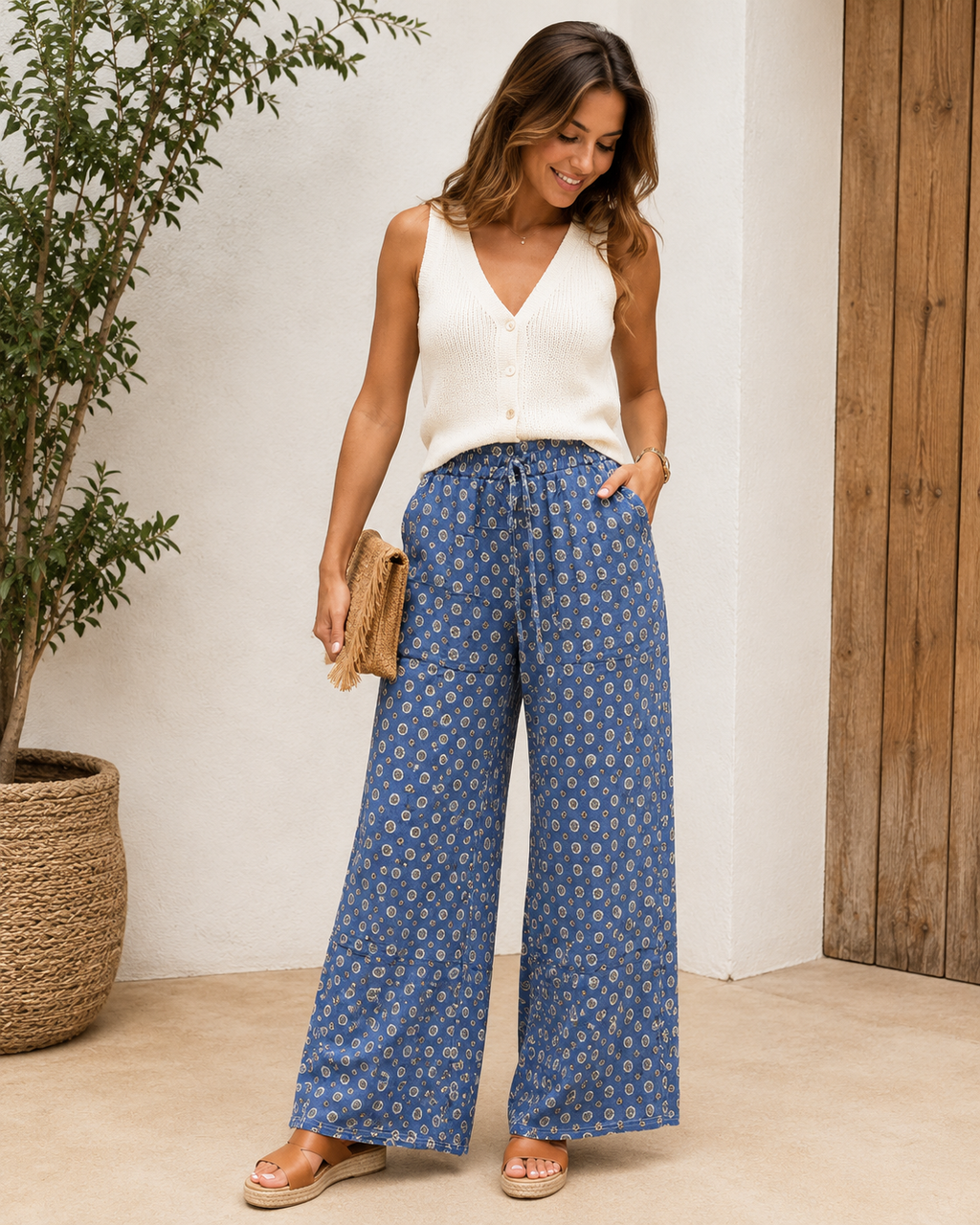PANTALÓN CIRCULOS-AZUL