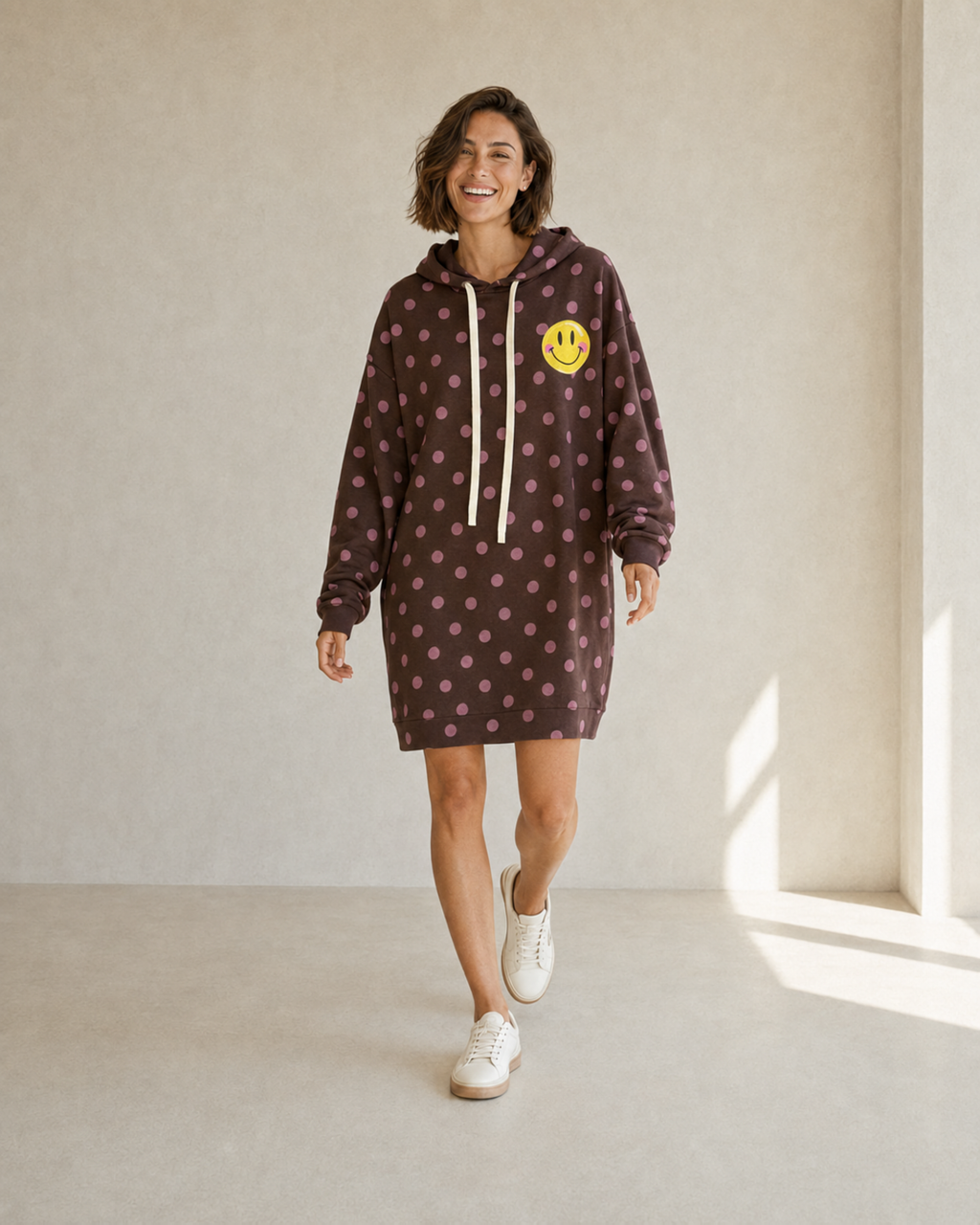VESTIDO SMILEY-MARRÓN