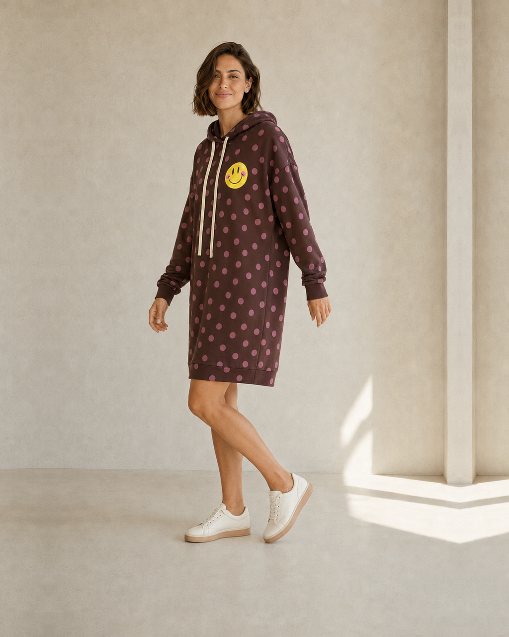 VESTIDO SMILEY-MARRÓN