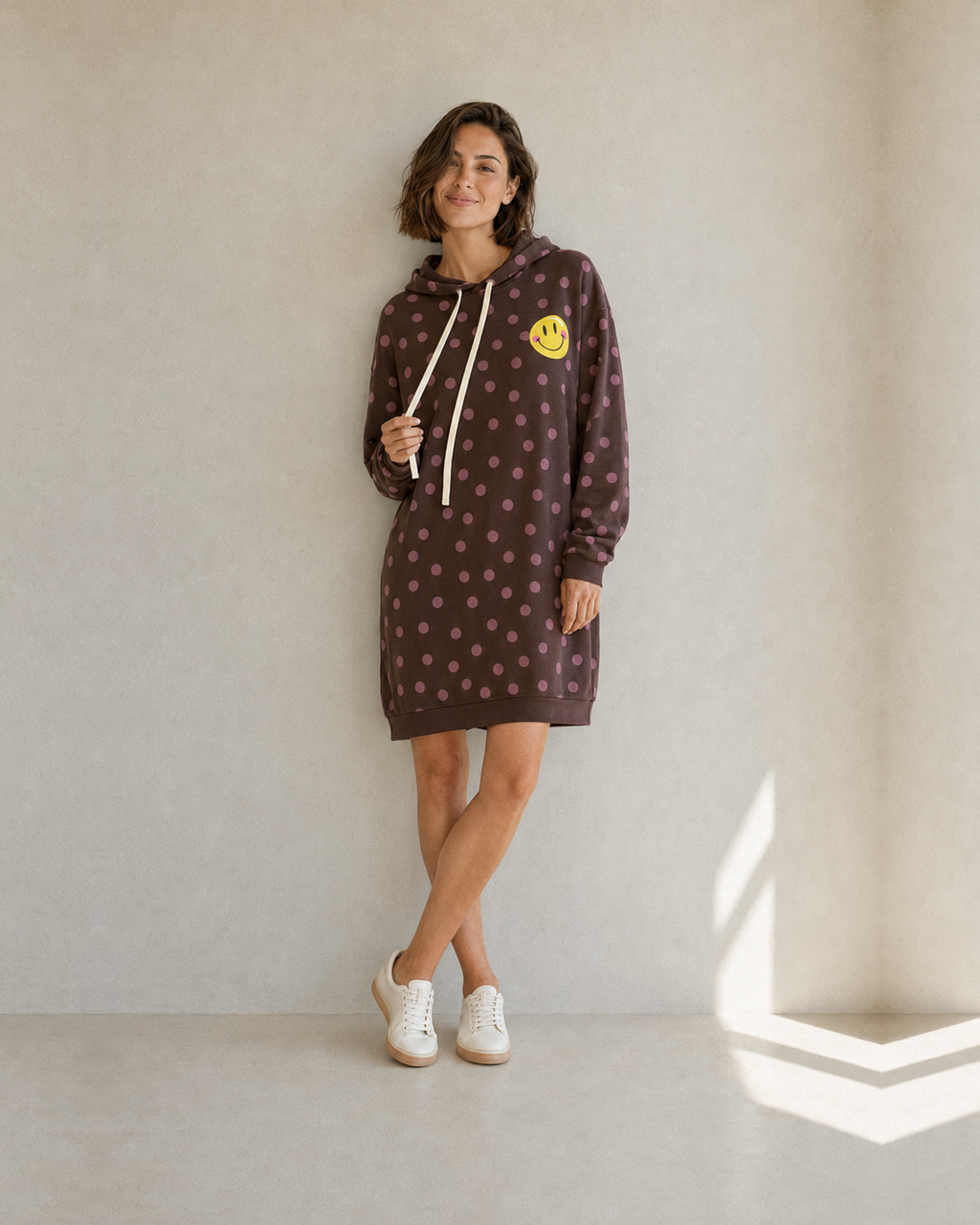 VESTIDO SMILEY-MARRÓN