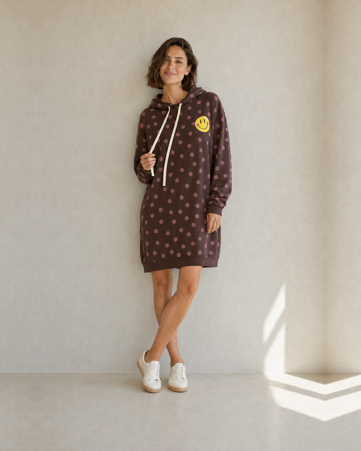 VESTIDO SMILEY-MARRÓN