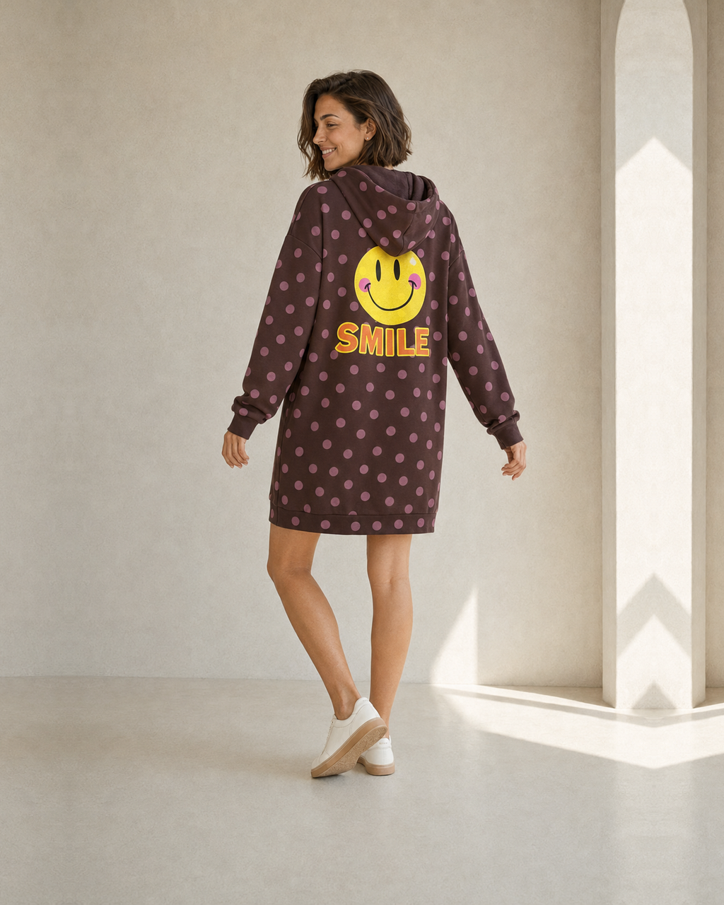 VESTIDO SMILEY-MARRÓN
