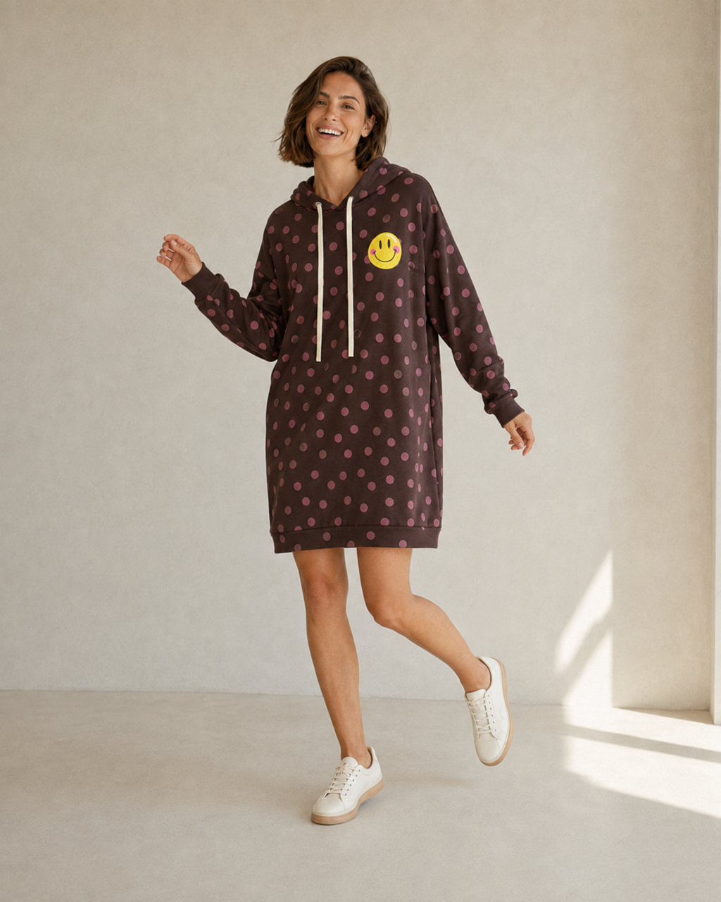 VESTIDO SMILEY-MARRÓN