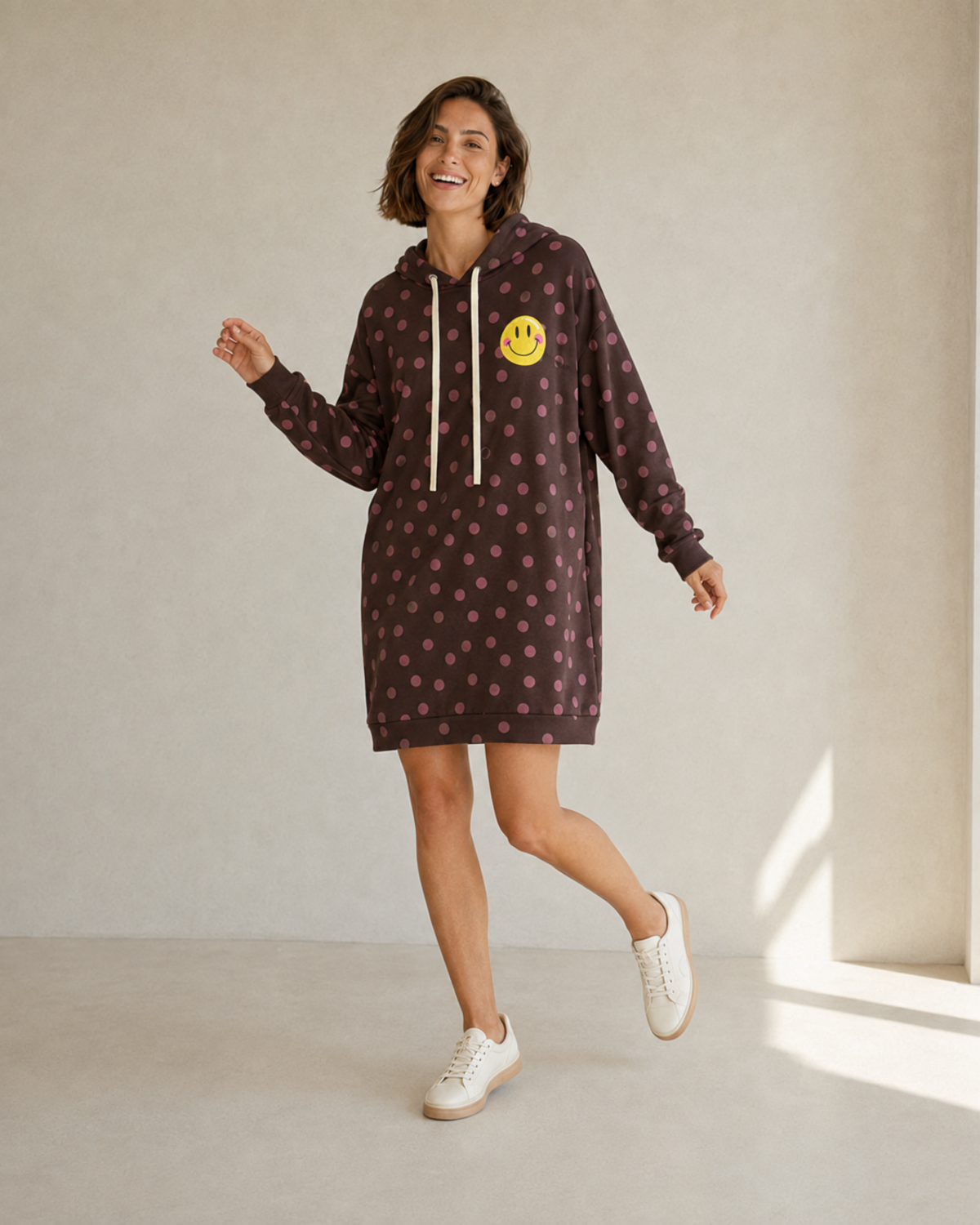 VESTIDO SMILEY-MARRÓN