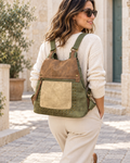 MOCHILA POLIPIEL TACHUELAS- KHAKI