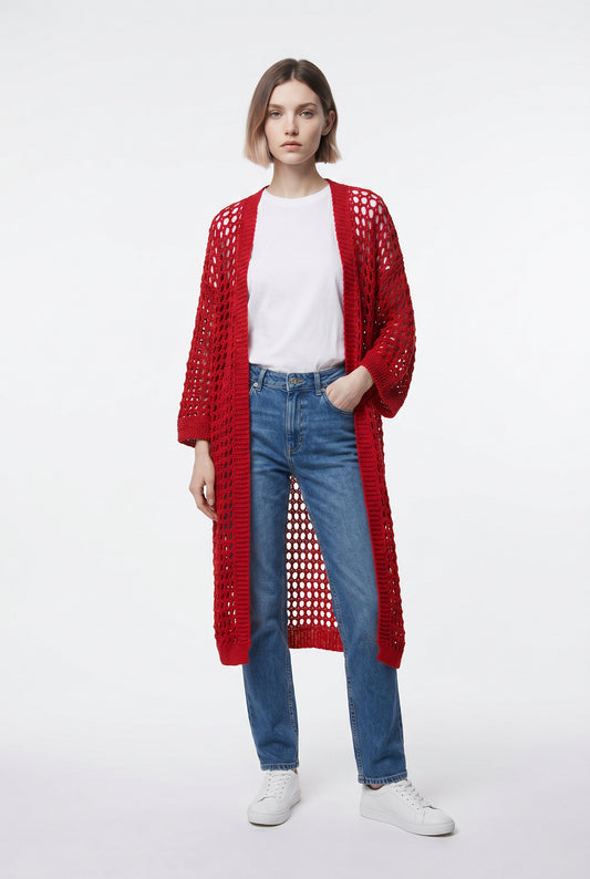 CHAQUETA CALADA-ROJA