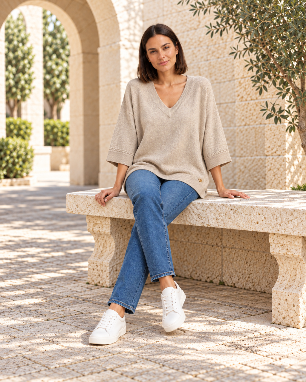 JERSEY BASIC PICO-BEIGE