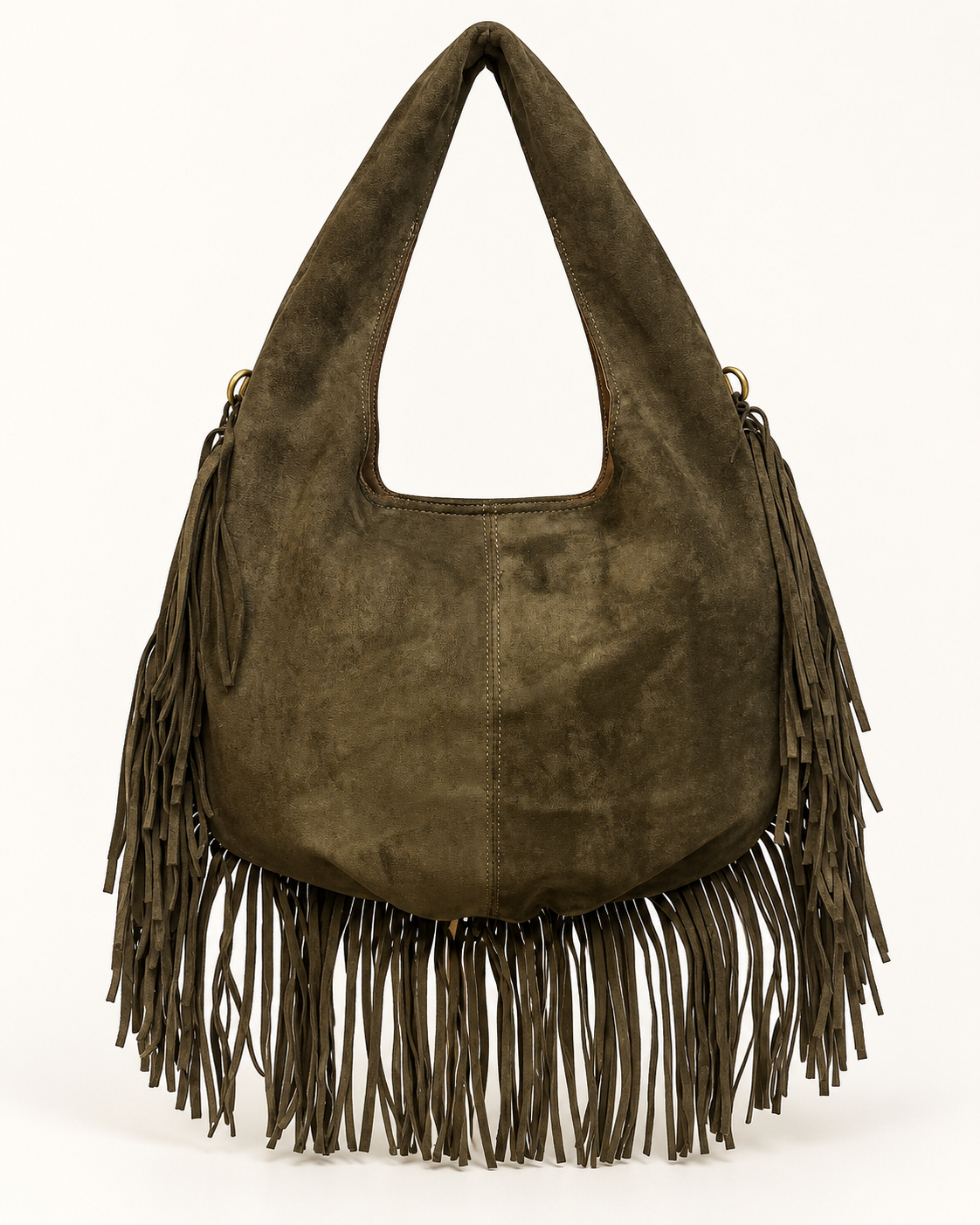 BOLSO SERRAJE-FLECOS Y TACHUELAS/KHAKI