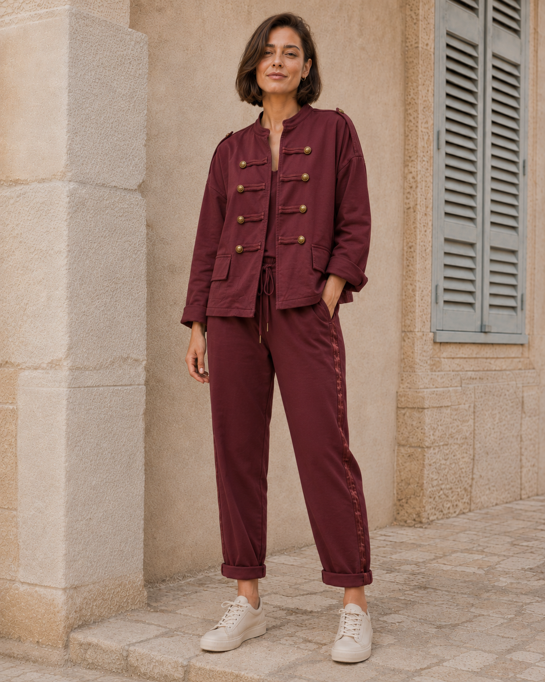 BLAZER ALGODÓN-VINO