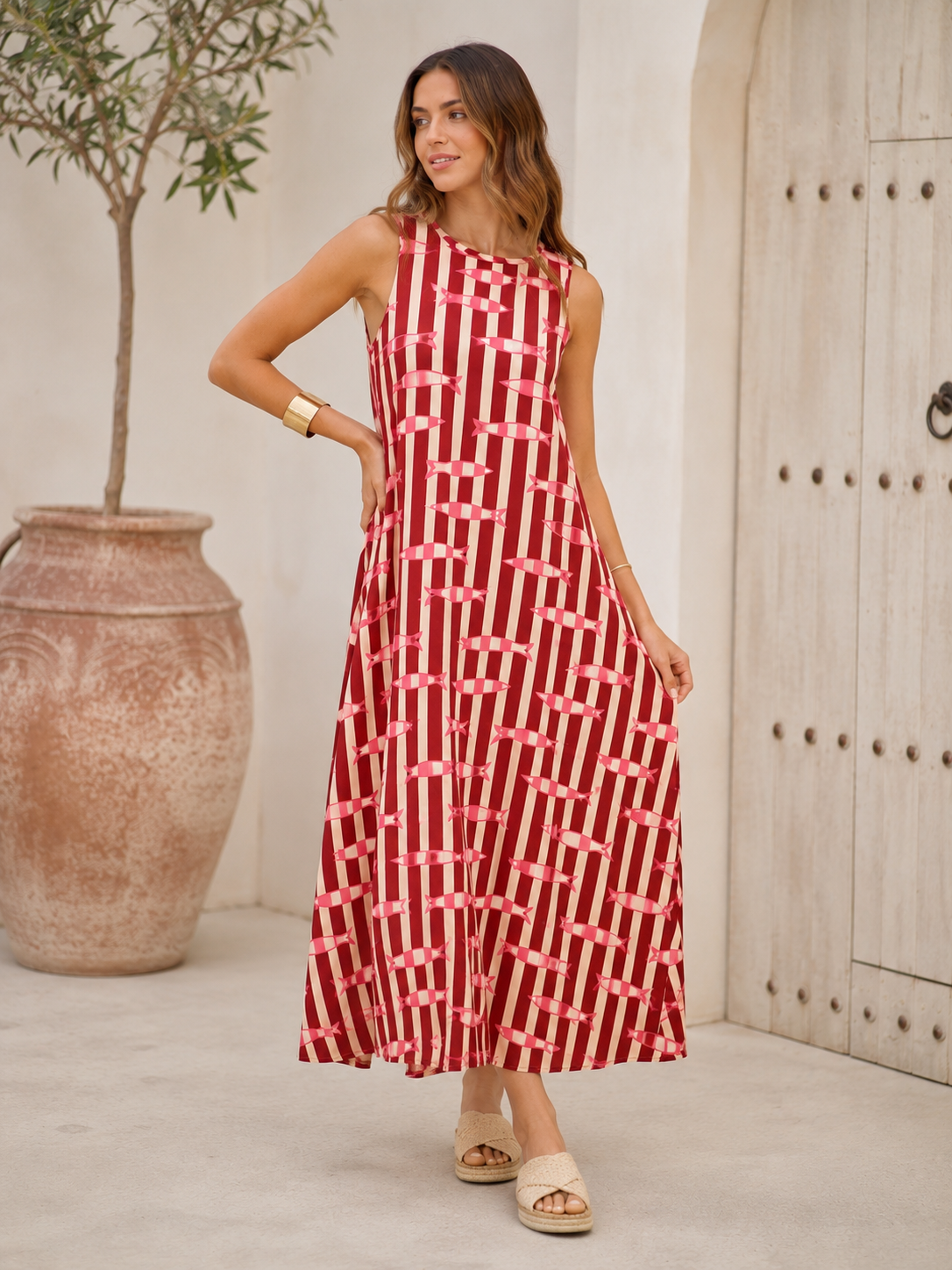 VESTIDO FISH- GRANATE