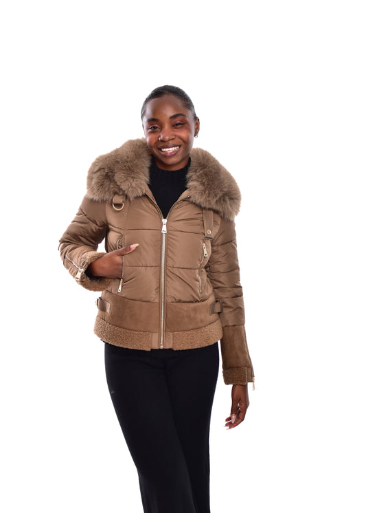 CAZADORA BORR-TOSTADO