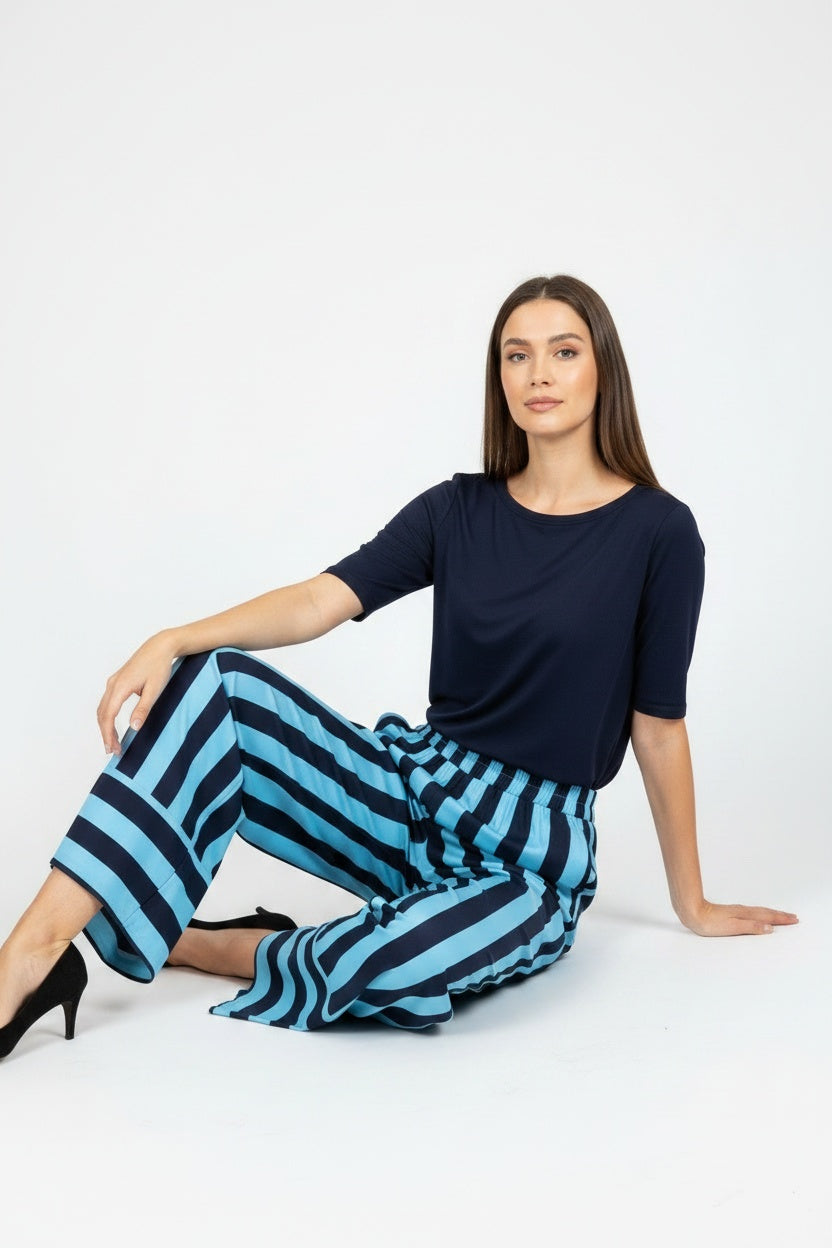 PANTALÓN  RAYAS-AZUL