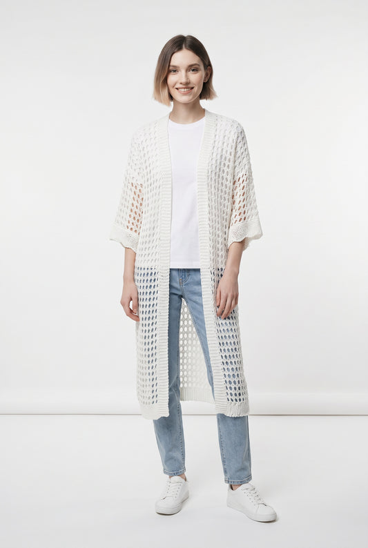 CHAQUETA CALADA-BLANCA