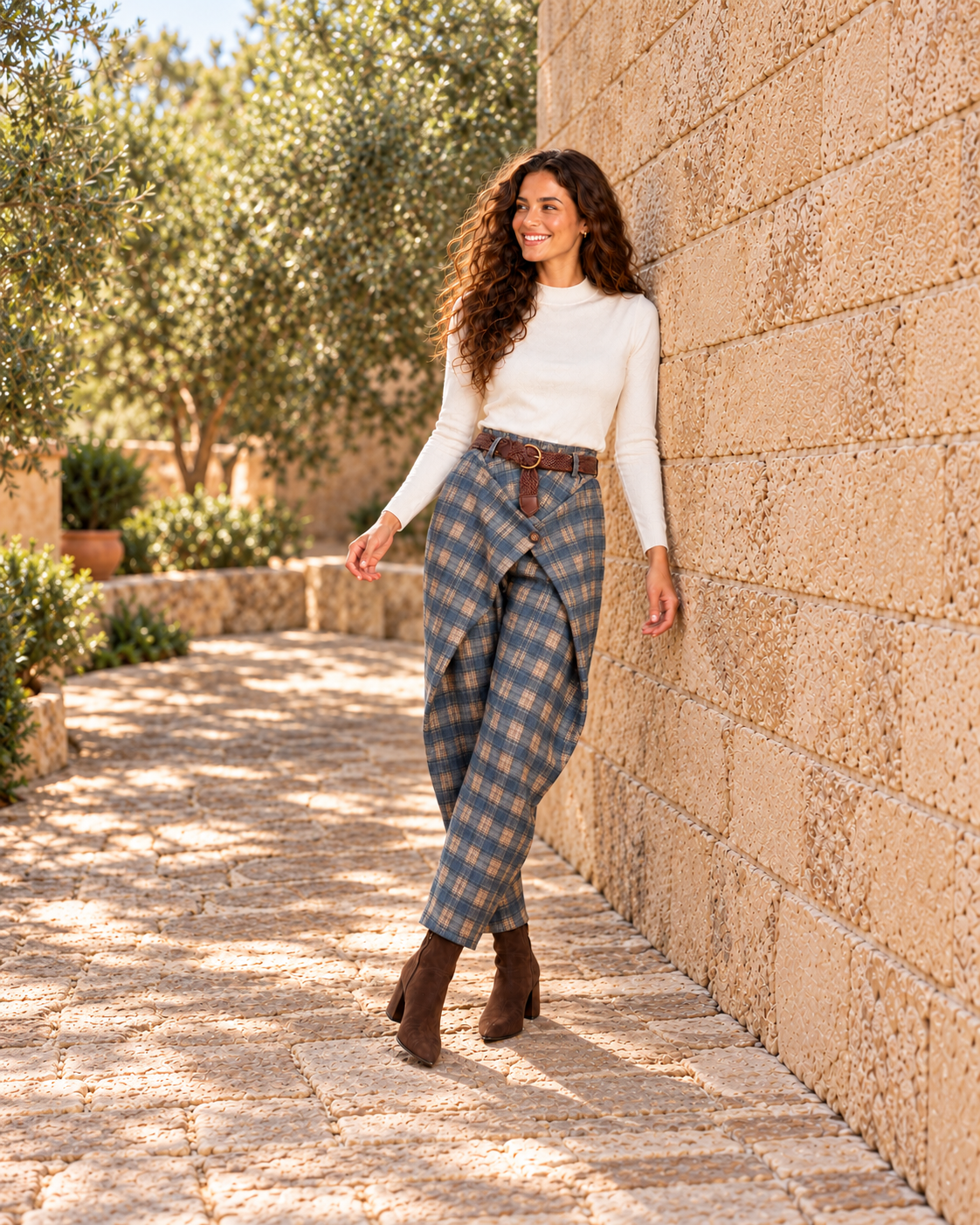 PANTALÓN CUADROS-AZUL