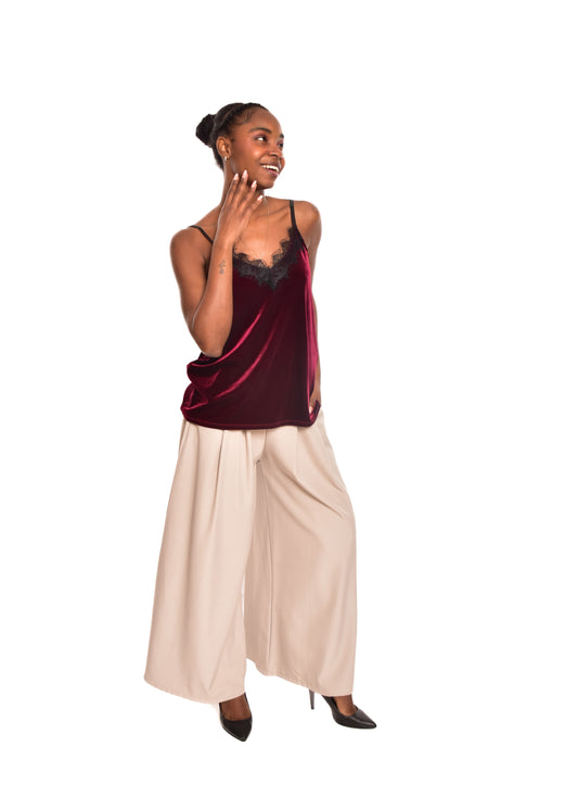 LENCERA TERCIOPELO-GRANATE