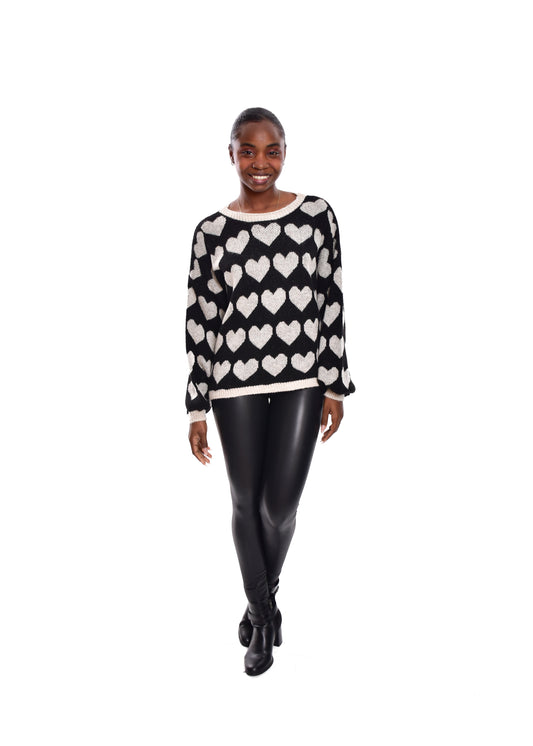 JERSEY CORAZONES-NEGRO